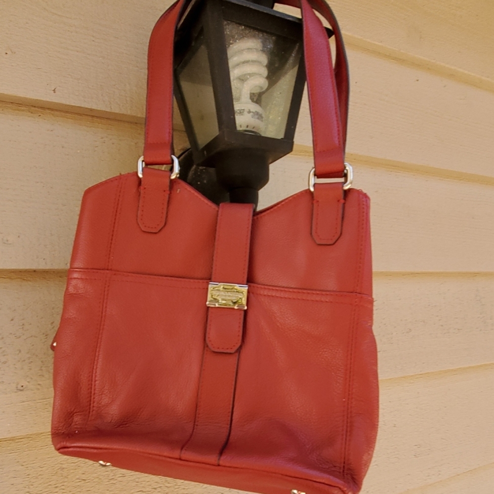 Tignanello red leather purse